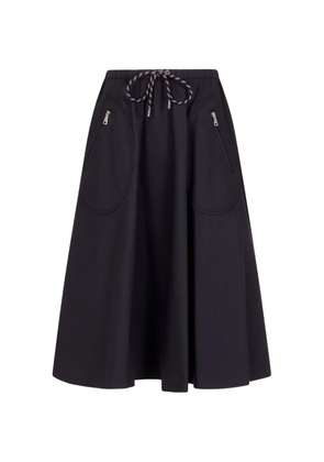 Moncler zip-pocket midi skirt - Blue