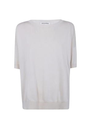 Gentry Portofino short-sleeved knitted top - Neutrals