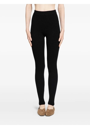 Max Mara ribbed-knit leggings - Black