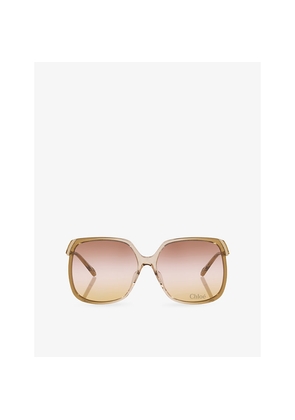 Womens Chloe Ch0286S Square-Frame Acetate Sunglasses