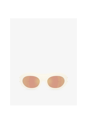 Womens Moncler Me8015U Ramillon Round-Frame Acetate Sunglasses