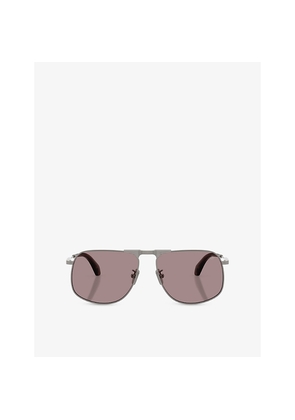 Moncler Me4014 Vitessa Aviator-Frame Metal Sunglasses