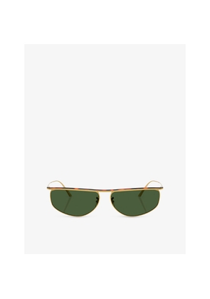 Oliver Peoples Ov1367S Oval-Frame Metal Sunglasses