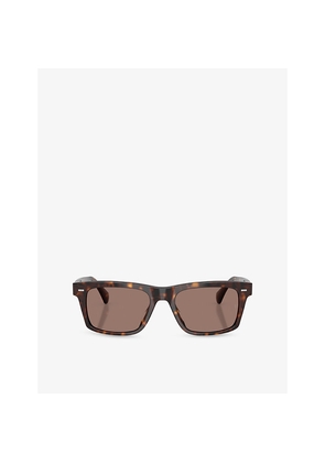 Oliver Peoples Ov5596Su Rectangle-Frame Tortoiseshell Acetate Sunglasses