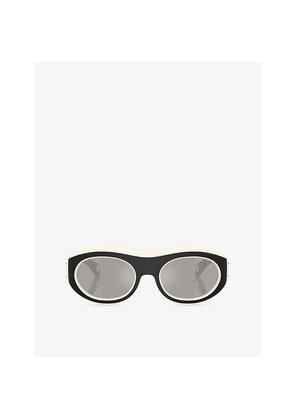 Moncler Me8015U Ramillon Round-Frame Acetate Sunglasses
