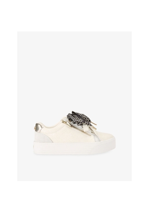 Womens Carvela Sorrento Scarf Faux-Leather Trainers