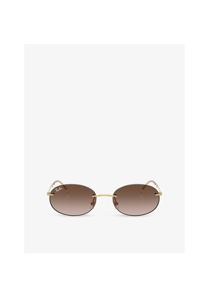 Ray-Ban Rb3767 Oval-Frame Metal Sunglasses