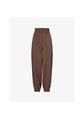 Womens Moncler Brand-Patch Woven Jogging Bottoms