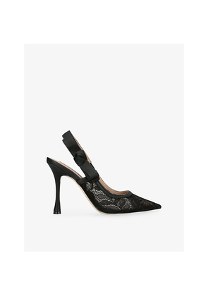 Womens Steve Madden Brylie Lace Heeled Woven Sling-Back Courts