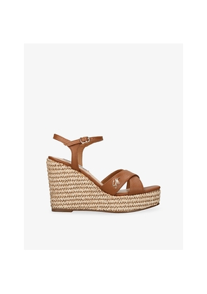 Womens Steve Madden Cylo Leather Wedge Sandals