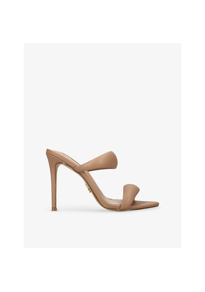 Womens Steve Madden Saturn Heeled Faux-Leather Sandals