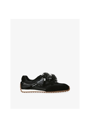 Womens Steve Madden Coheart Faux-Leather Trainers