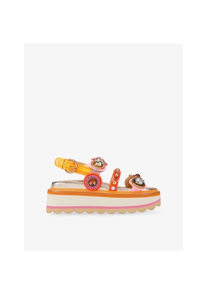 Womens Kurt Geiger London Octavia Leather Platform Sandals