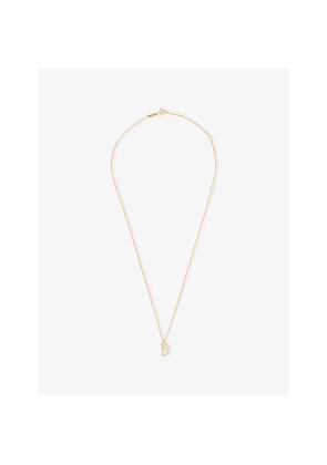Womens PDPAOLA Initial D 18ct Yellow Gold-Plated Sterling-Silver and Cubic Zirconia Pendant Necklace