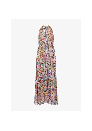 Womens Rixo Alaina Floral-Print Woven Maxi Dress