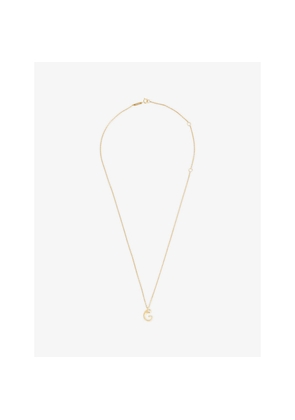 Womens PDPAOLA Initial G 18ct Yellow Gold-Plated Sterling-Silver and Cubic Zirconia Pendant Necklace