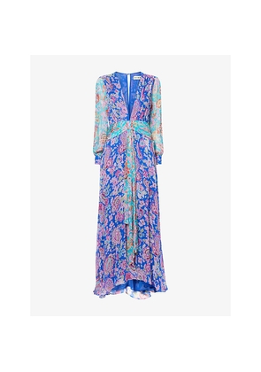 Womens Rixo Meera Floral-Print Woven Maxi Dress