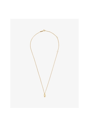 Womens PDPAOLA Initial B 18ct Yellow Gold-Plated Sterling-Silver and Cubic Zirconia Pendant Necklace