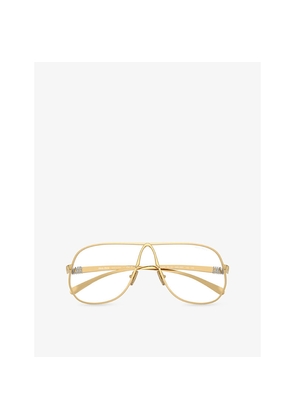 Womens Miu Miu Mu A56S Aviator-Frame Metal Glasses