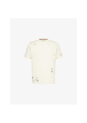 Mens Paul Smith Embroidered Cotton-Jersey T-Shirt