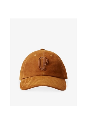 Womens Claudie Pierlot Brand-Embroidered Suede Cap