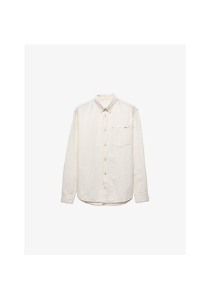 Mens Prada Chambray Cotton-Linen Shirt