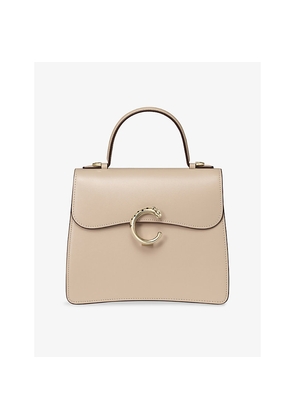 Womens Panthère C De Cartier Small Leather Top-Handle Bag