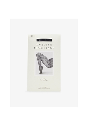 Womens Swedish Stockings Rosa Lace Stretch-Knit Tights