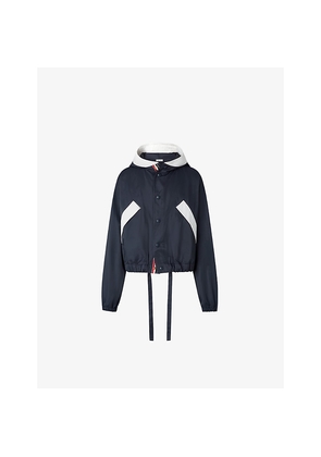 Mens Thom Browne X Asics Hooded Cropped Cotton Parka Jacket