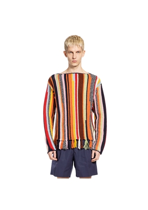 Wool Crochet Boat Neck Sweater