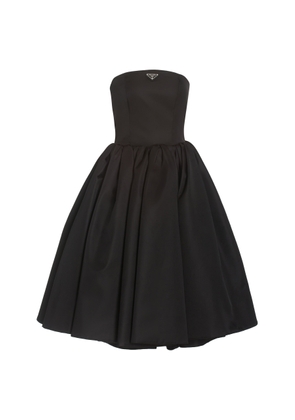 Prada Logo-Detailed Nylon Gabardine Strapless Midi Dress - Moda Operandi