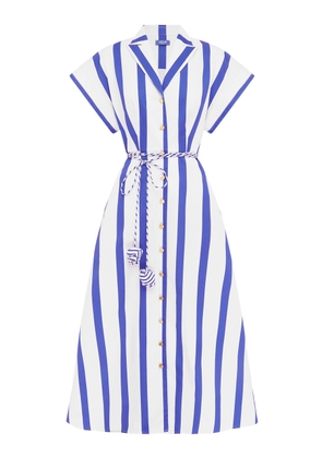 Leo Lin Aubrey Striped Cotton Shirt Midi Dress - Moda Operandi
