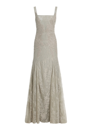 Costarellos Elysia Beaded Lace Gown - Moda Operandi