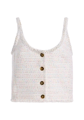 Giambattista Valli Tweed Sorbet Cropped Top - Moda Operandi