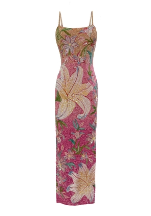 La Fuori Sunrise Lily Field Embellished Dress - Moda Operandi