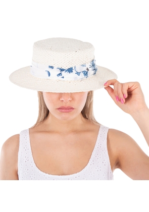 Maison Michel Ladies Beige Kiki Straw Boater Hat