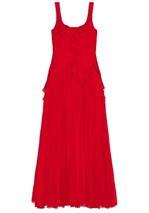 Carolina Herrera Gathered Bodice Gown in Scarlet - Red. Size 10 (also in ).