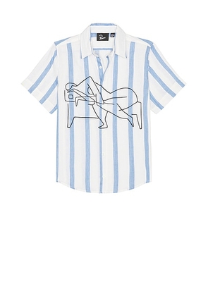 By Parra Sleep Now Short Sleeve Shirt in Blue - Blue. Size M (also in ).