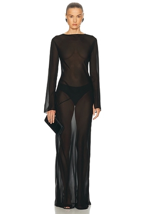 EAVES Fio Maxi Dress in Black - Black. Size M (also in ).
