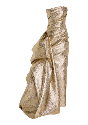 Marmar Halim Exclusive Draped Lamé Gown - Moda Operandi