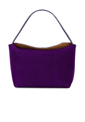 Christopher Esber Turnlock Suede Mini Shoulder Bag in Iris - Purple. Size all.