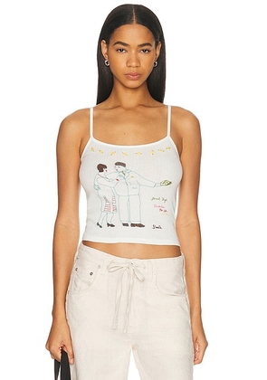BODE Companion Tank Top in Cream - White. Size S (also in M).