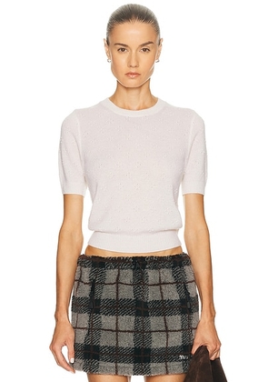 Guest In Residence Compass Sweater Tee in Cream - Cream. Size S (also in M, XS).