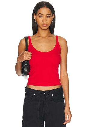 GRLFRND U-neck Tank in Red - Red. Size XXS (also in XS, S, M, L, XL).