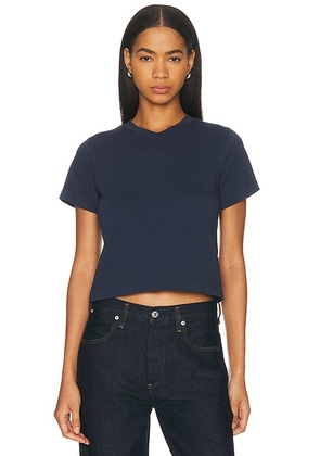 GRLFRND V-neck Boy Tee in Navy - Navy. Size S (also in L, M, XL, XS, XXS).