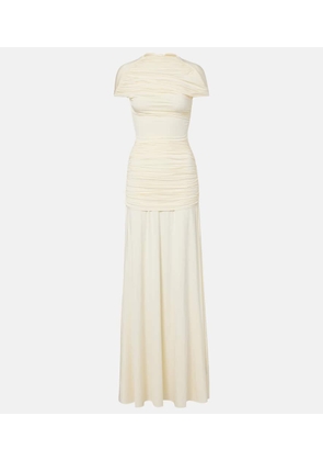 Self-Portrait Draped jersey gown