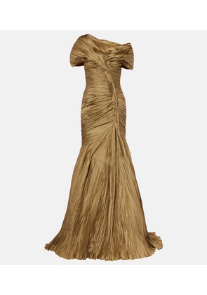 Marmar Halim Off-shoulder bustier gown