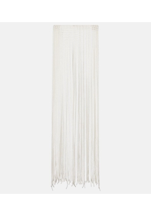 Alaia Beaded fringed scarf