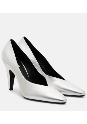 Alaia Metallic leather pumps