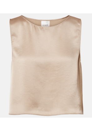 Leset Barb satin top